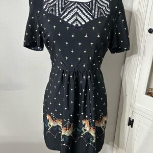 Black Antix Sweetheart Flutter Sleeve Sundress